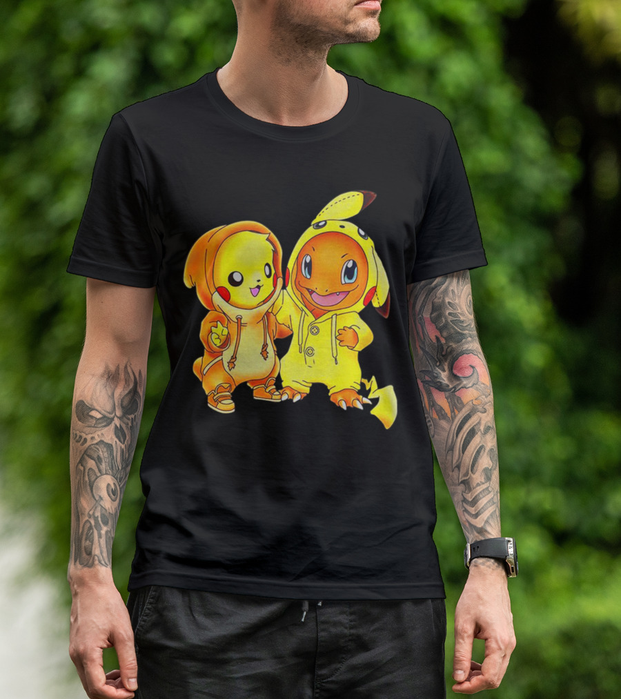 Pikachu Charmander Crossover Hoodie Pals T-Shirt