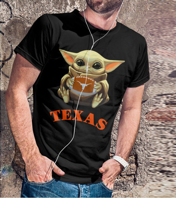 Texas 3 Football Fandom Yoda Style T-Shirt
