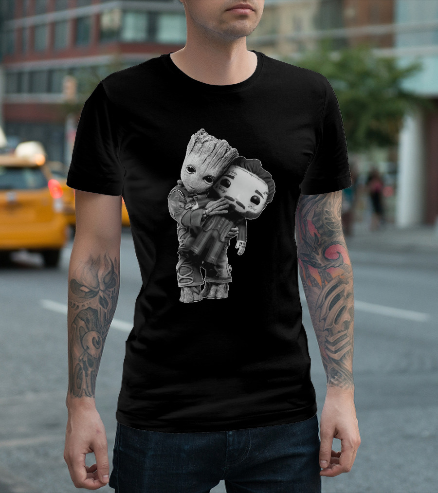 Baby Groot Hugging Funko Pop Doll T-Shirt