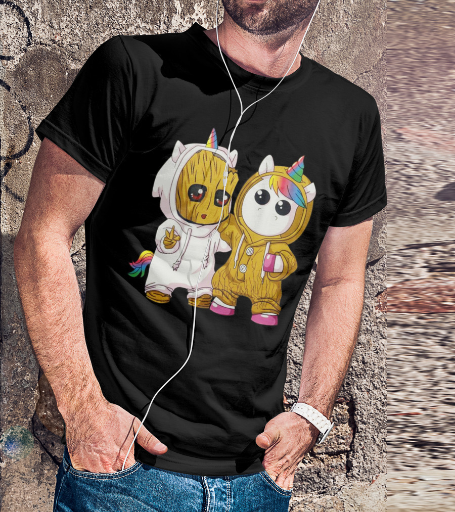 Only Today Unicorns And Friends Cute Cartoon Fantasy Characters T-Shirt