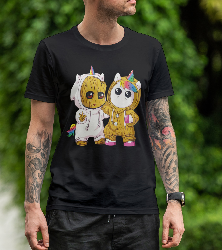 Only Today Unicorns And Friends Cute Cartoon Fantasy Characters T-Shirt