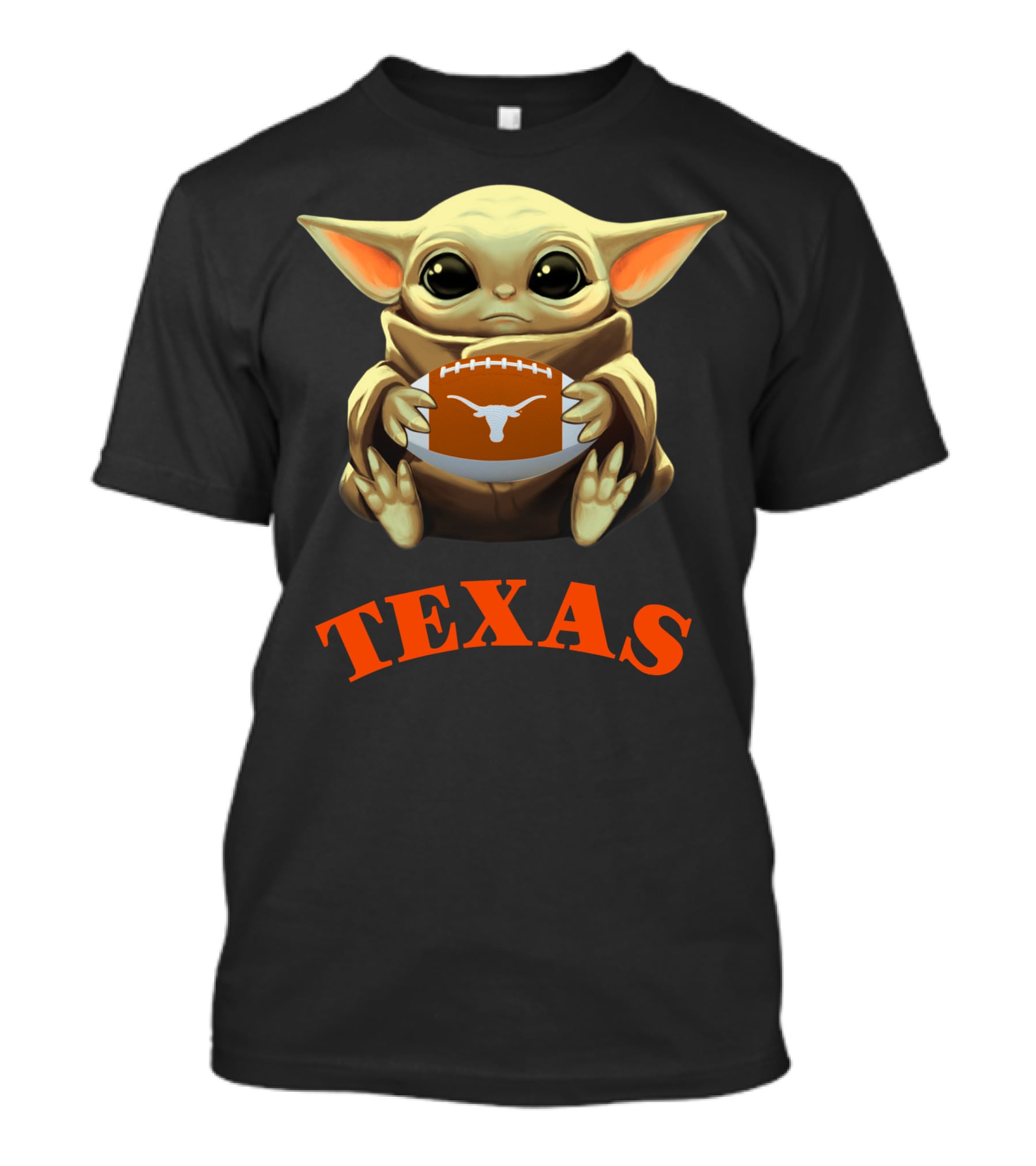 Texas Longhorns Yoda Baby Football T-Shirt