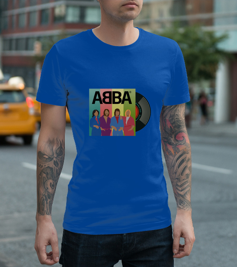 ABBA Dancing Queen Vinyl Retro Album Cover T-Shirt