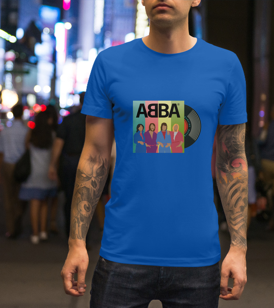 ABBA Dancing Queen Vinyl Retro Album Cover T-Shirt