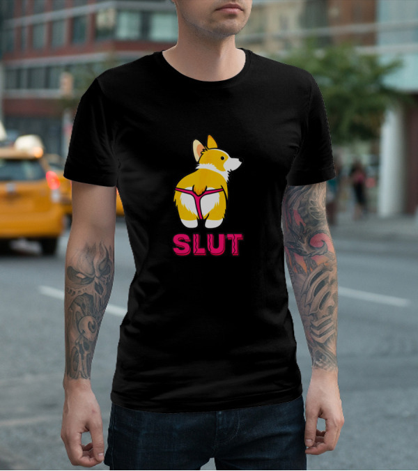 Slut Cheddar Corgi Brooklyn T-Shirt