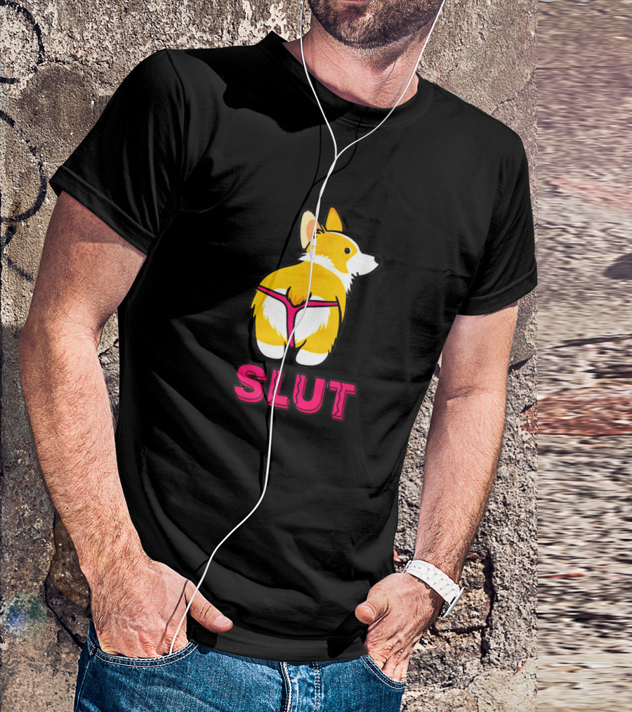 Slut Cheddar Corgi Brooklyn T-Shirt
