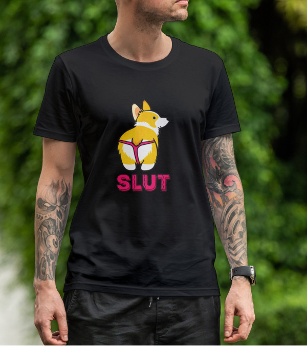 Slut Cheddar Corgi Brooklyn T-Shirt