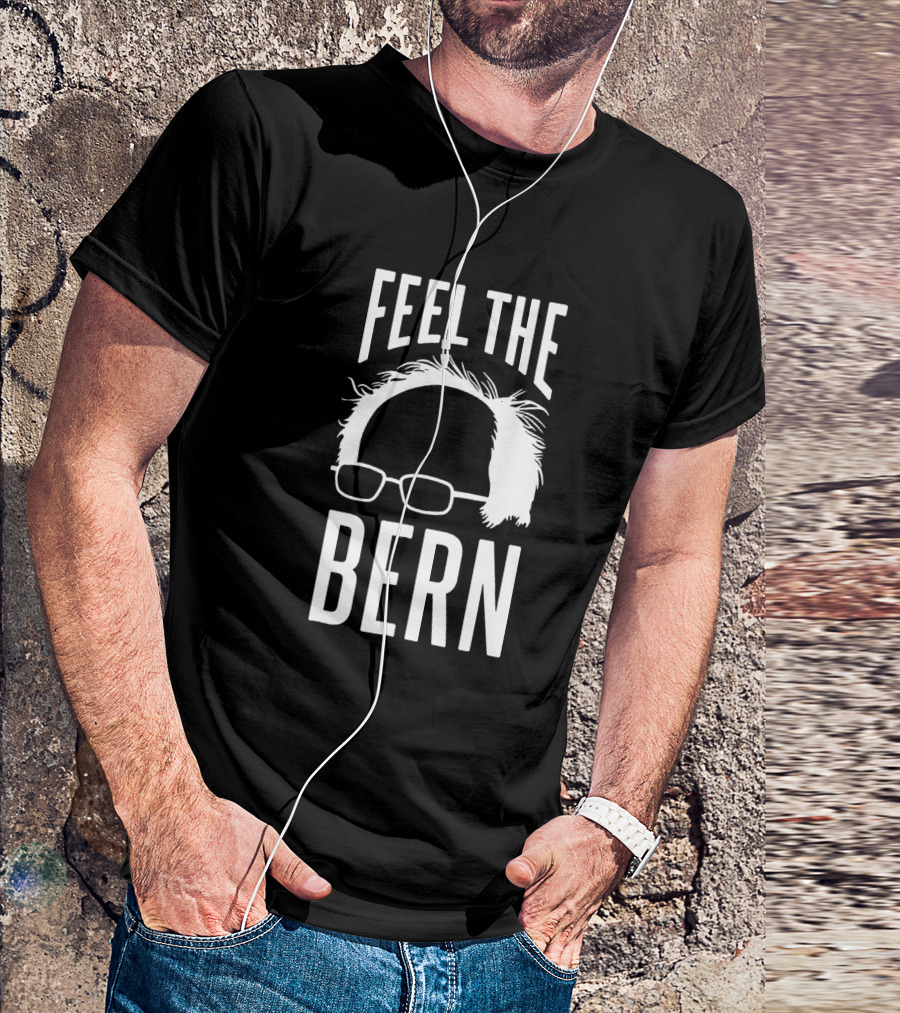 Feel The Bern Bernie Sanders Glasses And Hair T-Shirt