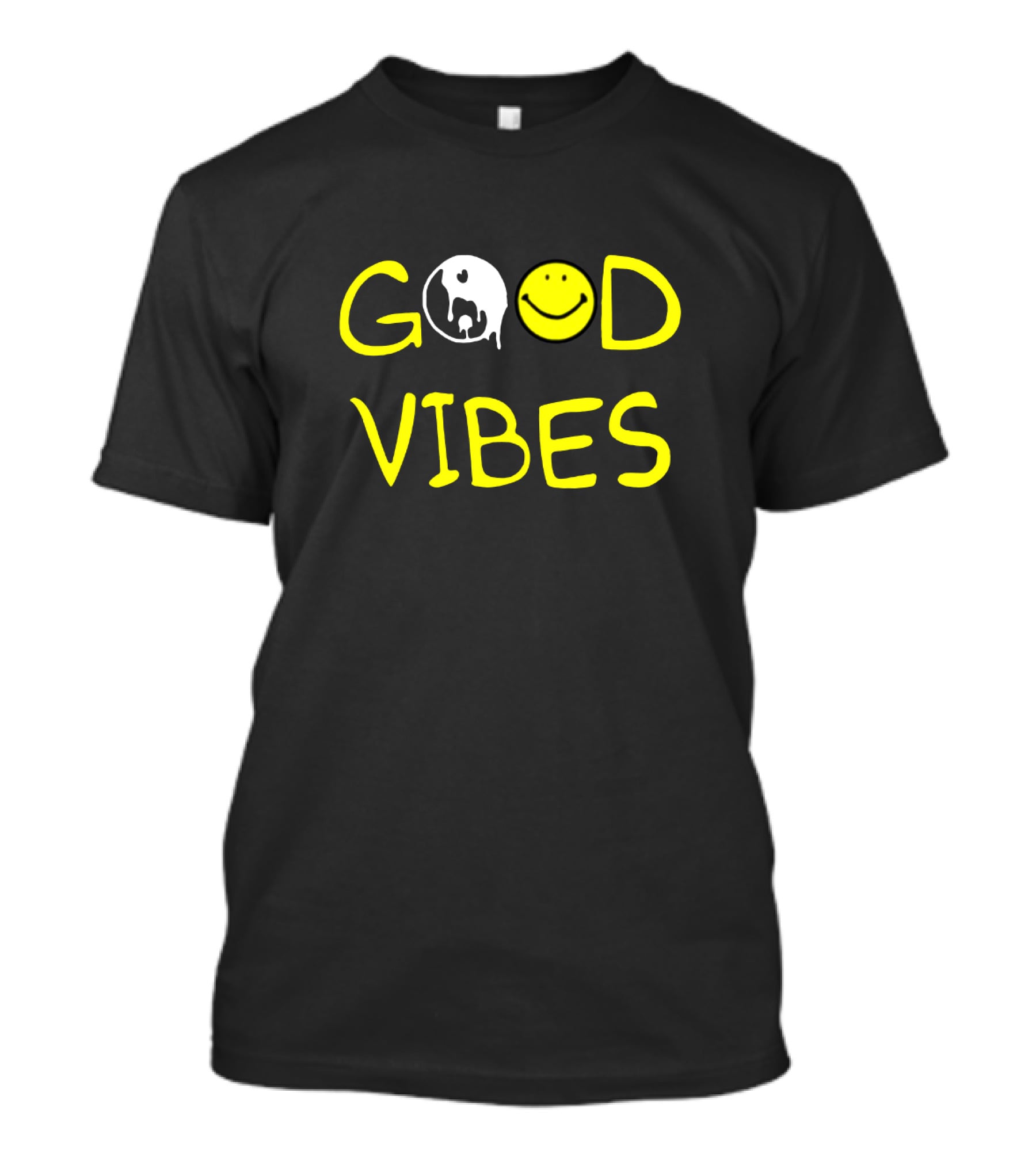 Good Vibes Yin Yang Smiley T-Shirt