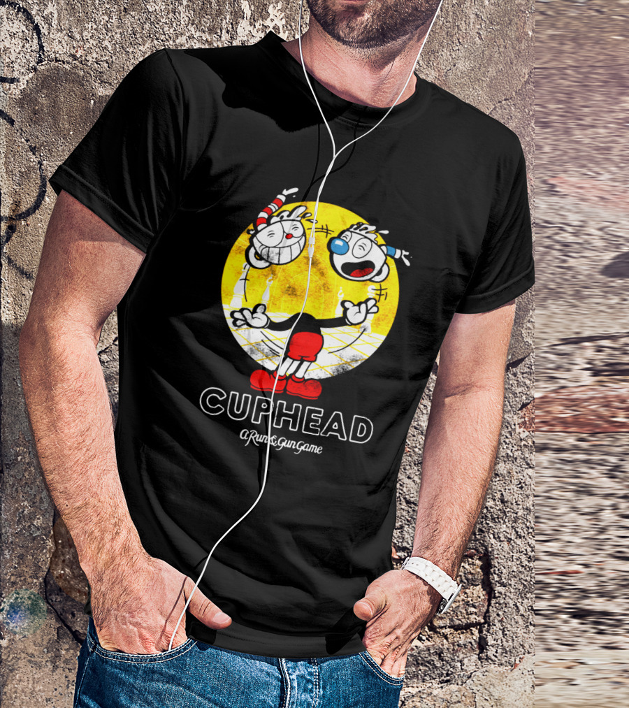 Cuphead A Run And Gun Game Juggling Heads Retro Style T-Shirt