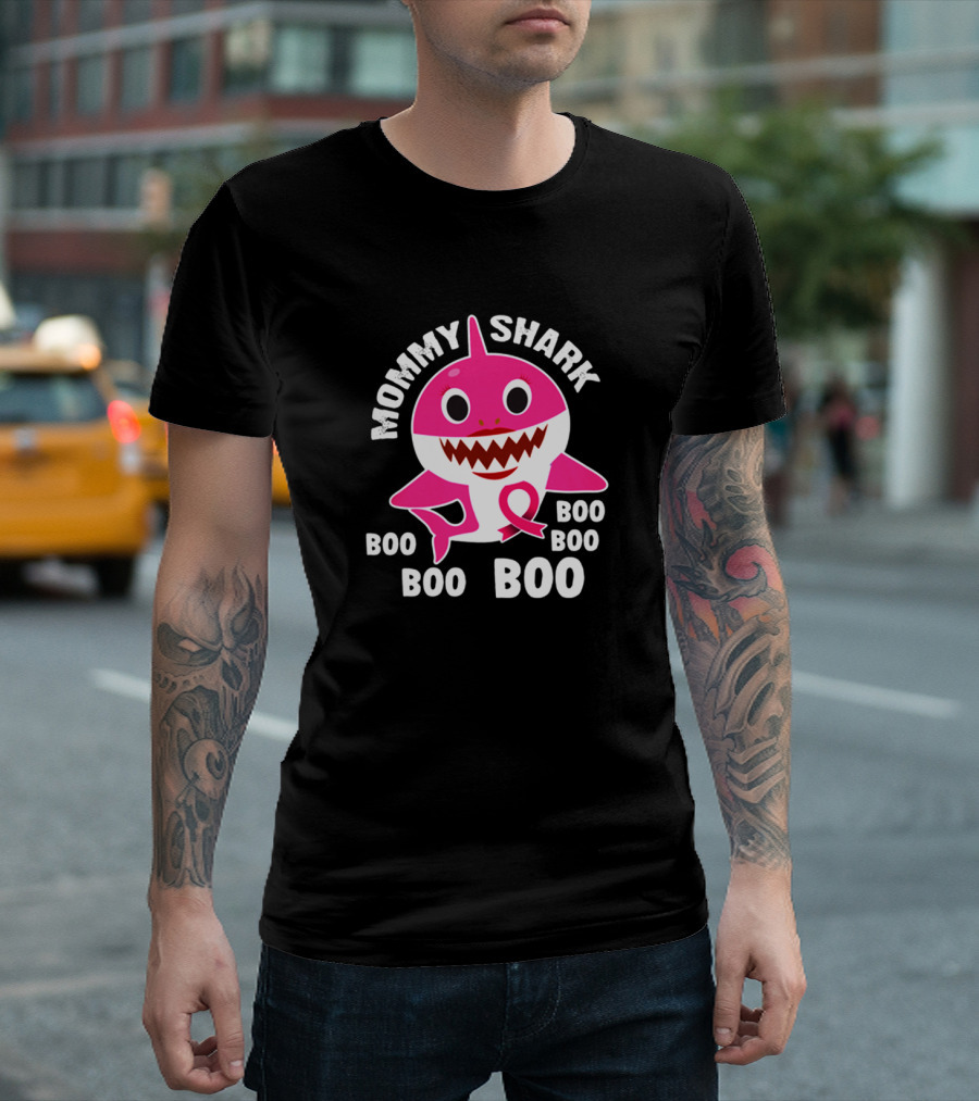 Mommy Shark Boo Boo Boo Pink Shark T-Shirt