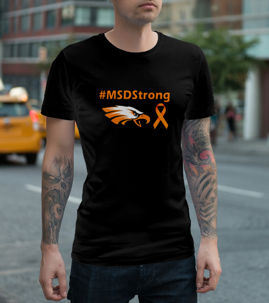#Msdstrong Orange Ribbon Eagle T-Shirt