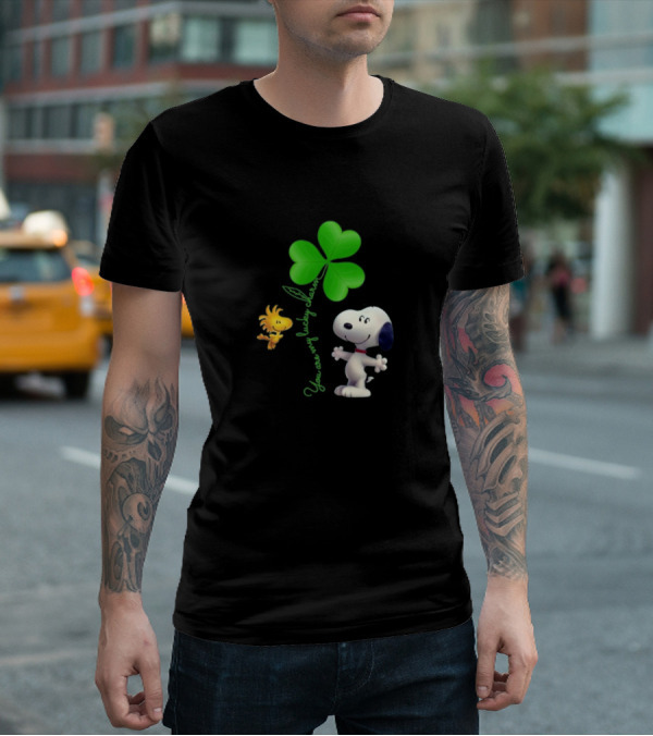 Snoopy You Are My Lucky Charm St. Patrick's Day With Shamrock And Woodstock T-Shirt