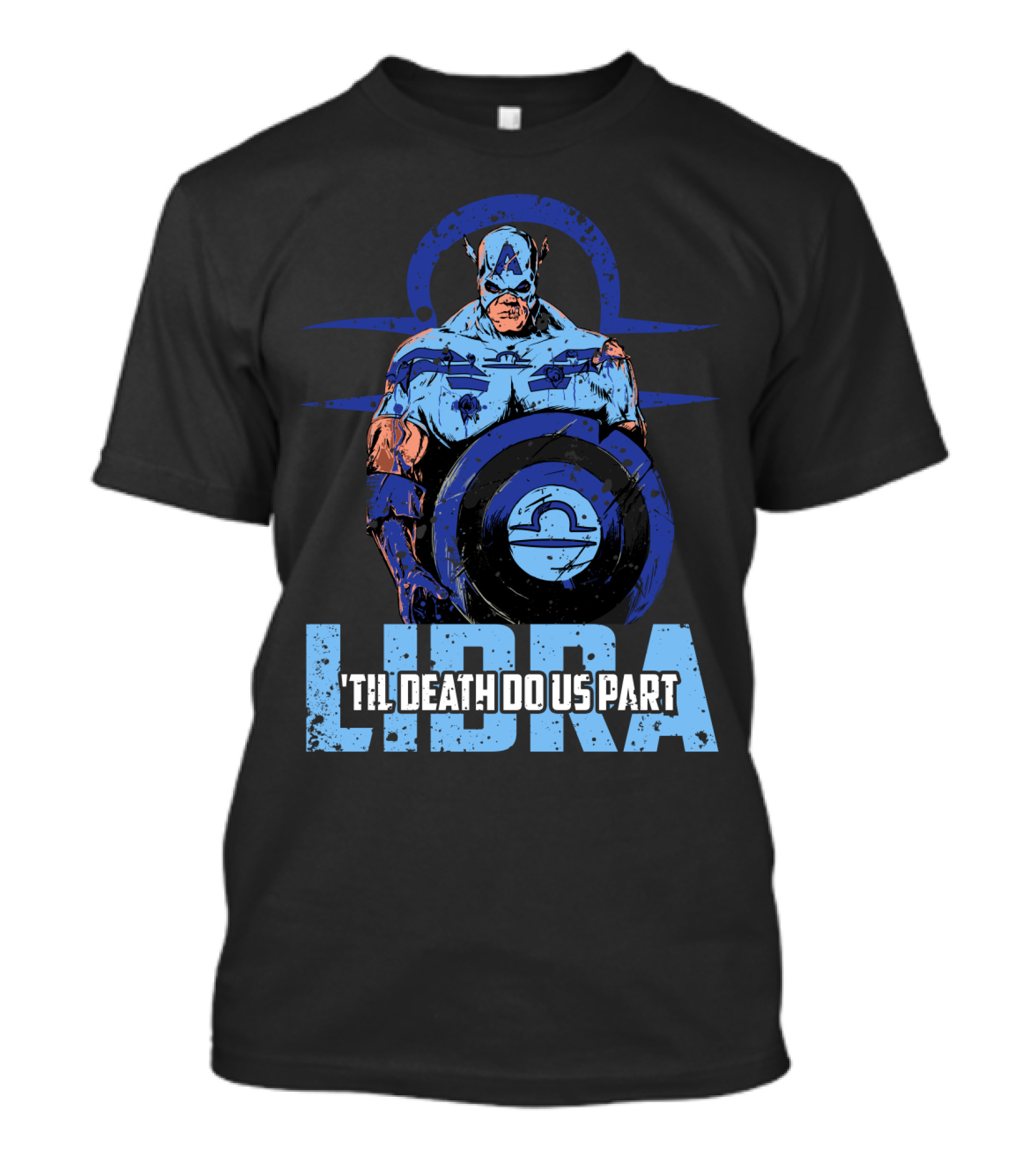 Captain American Zombie Libra Marvel 'Til Death Do Us Part T-Shirt