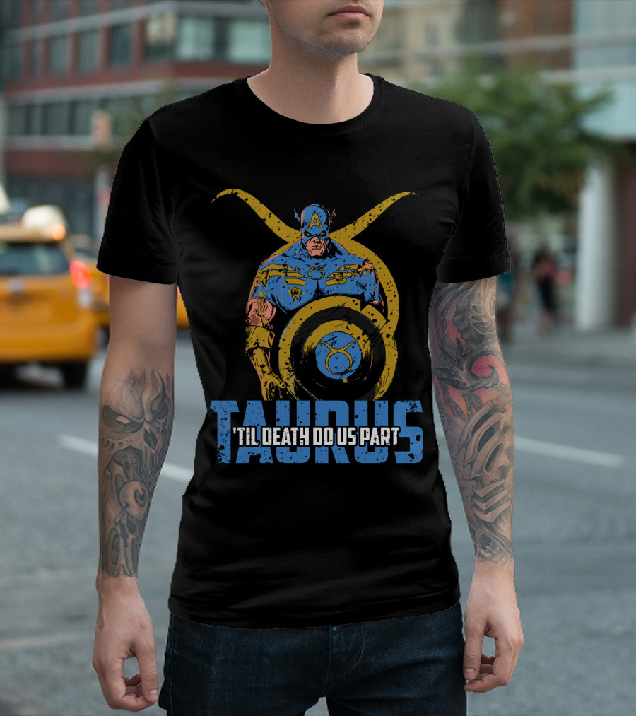 Taurus Captain American Zombie 'Til Death Do Us Part Marvel T-Shirt