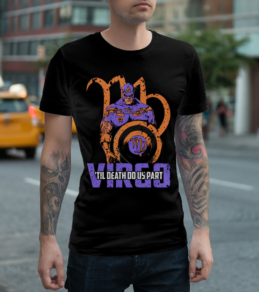 Virgo Captain America 'Til Death Do Us Part Marvel Zombie T-Shirt