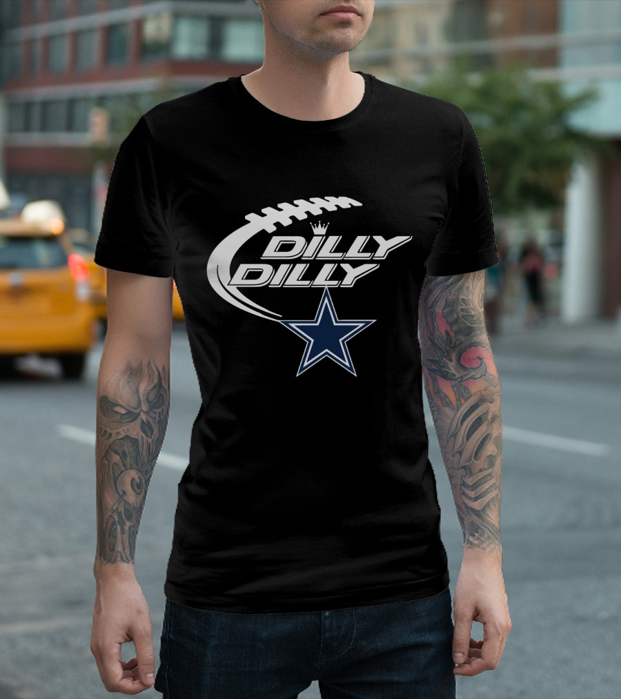 Dallas Cowboys Dilly Dilly Bud Light Star Football Crown T-Shirt