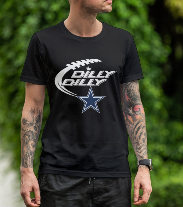 Dallas Cowboys Dilly Dilly Bud Light Star Football Crown T-Shirt