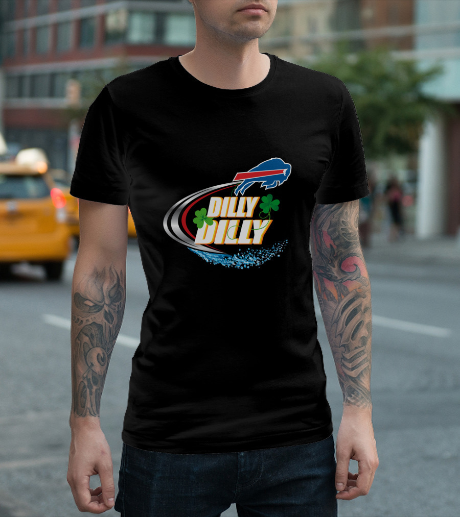 Dilly Dilly Buffalo Bills Shamrocks Football Splash T-Shirt