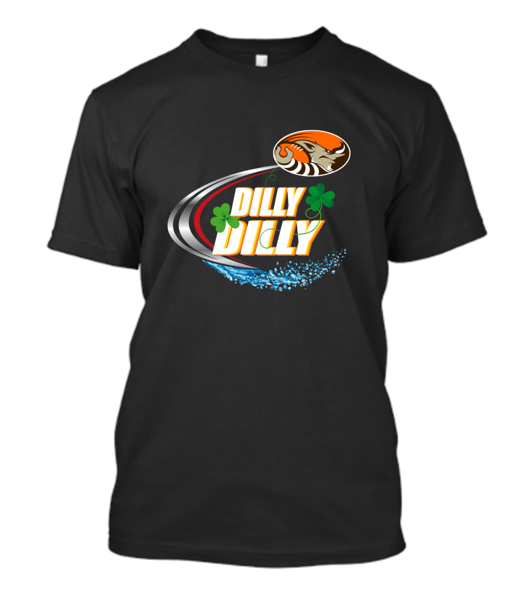 Dilly Dilly Cleveland Browns Football Theme With Shamrock And Splash T-Shirt