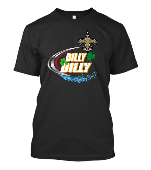Dilly Dilly New Orleans Saints Fleur-De-Lis And Shamrocks T-Shirt