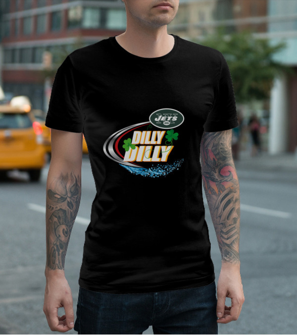 Dilly Dilly New York Jets Shamrock Splash T-Shirt
