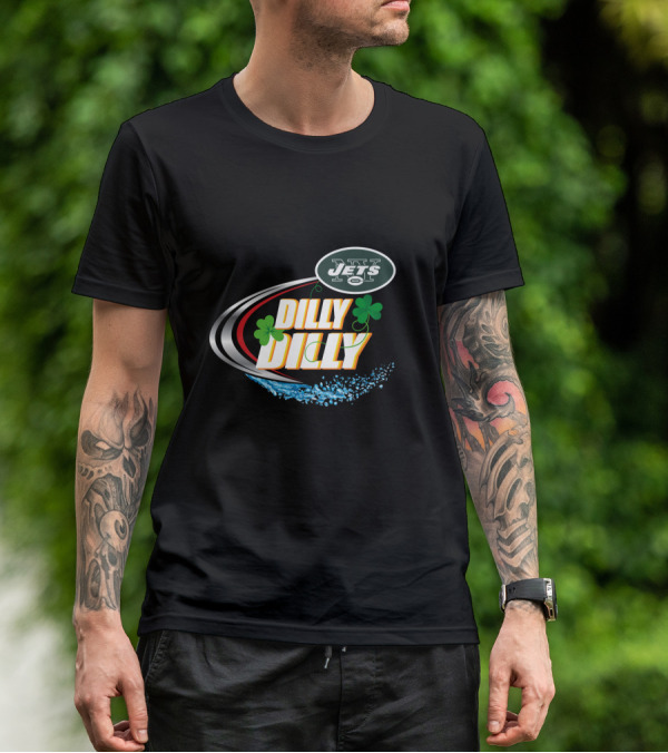 Dilly Dilly New York Jets Shamrock Splash T-Shirt