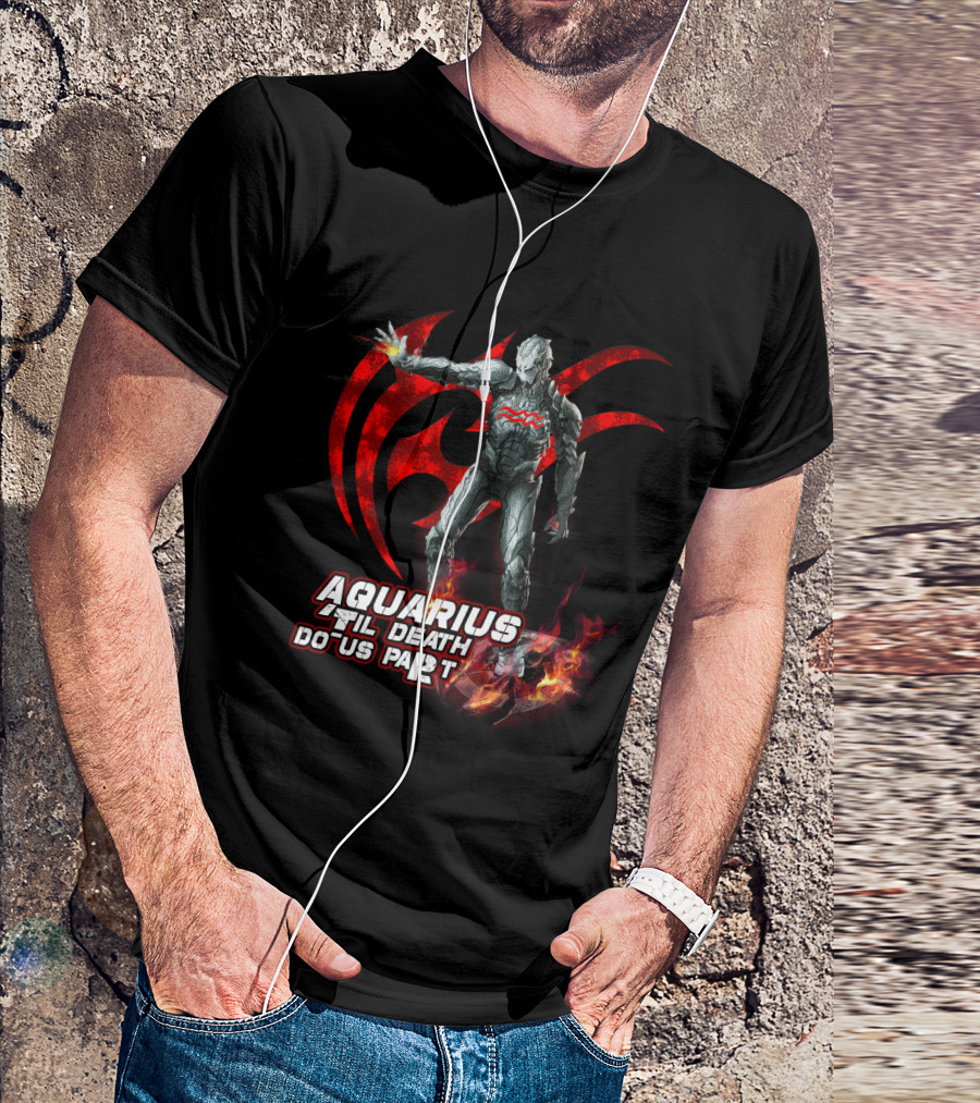 Aquarius Til Death Do Us Part Ultron Fire Symbol Marvel Fans T-Shirt
