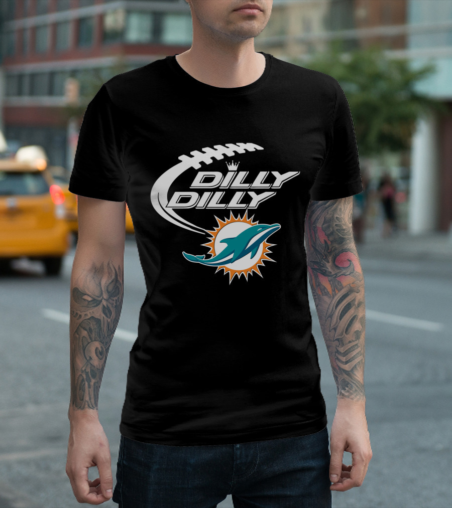 Dilly Dilly Miami Dolphins Bud Light Football T-Shirt