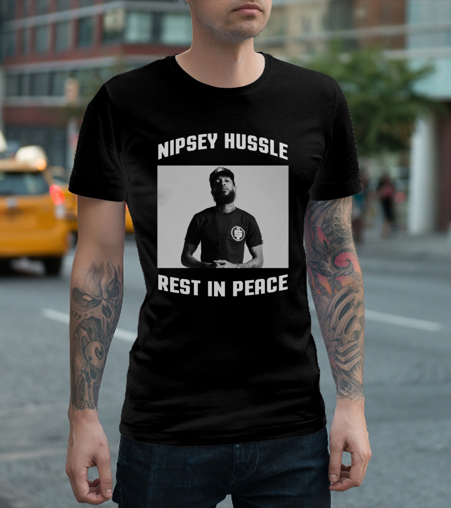 Nipsey Hussle Rest In Peace Memorial Tribute With Iconic Cap T-Shirt