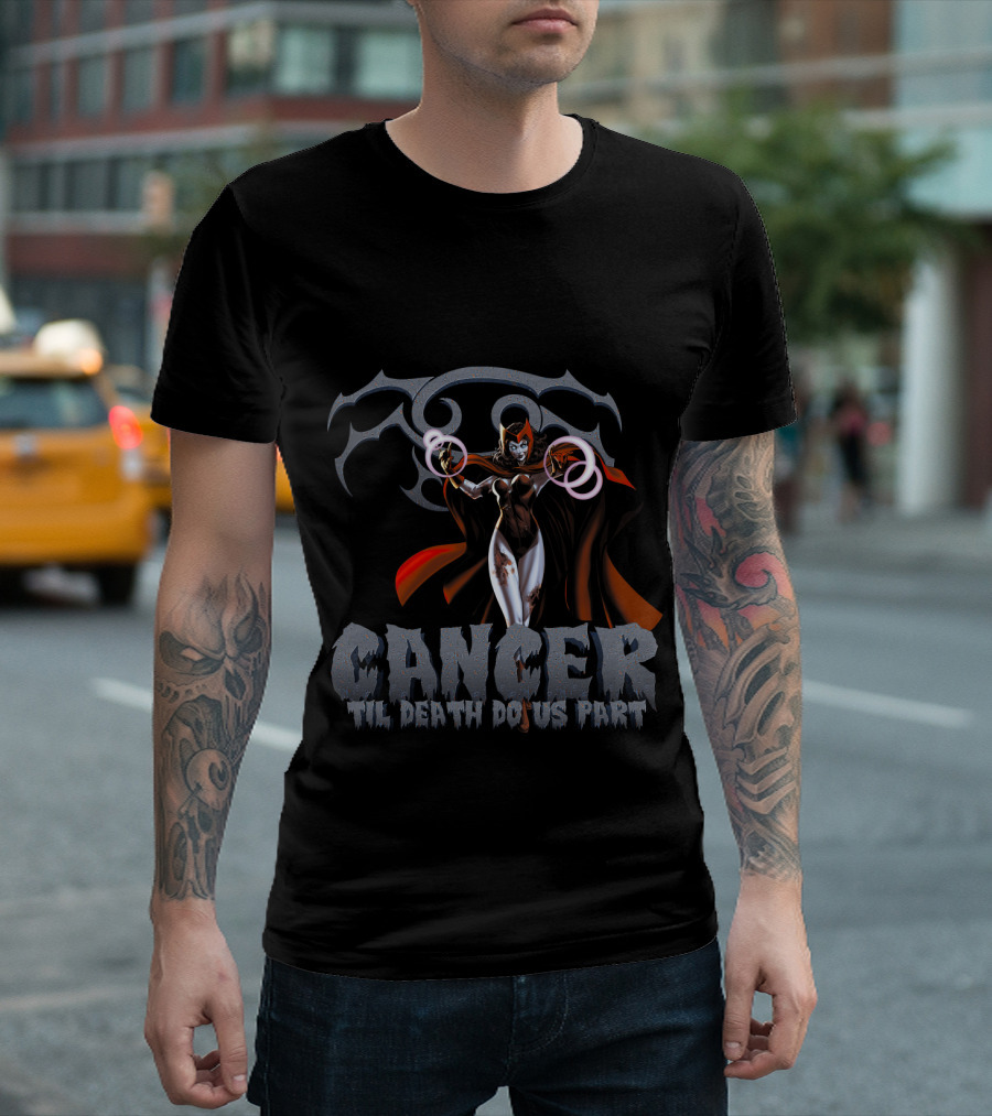 Cancer Til Death Do Us Part Scarlet Witch Marvel Fans T-Shirt