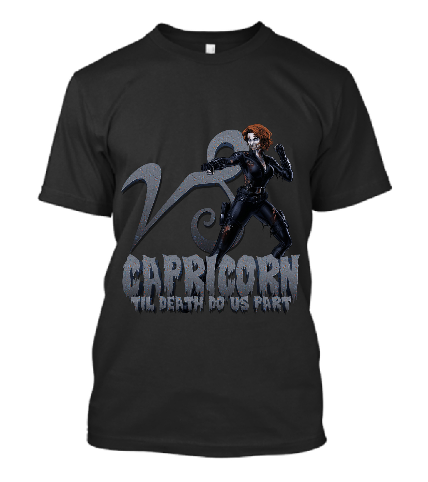 Capricorn Til Death Do Us Part Black Widow Marvel Fans T-Shirt