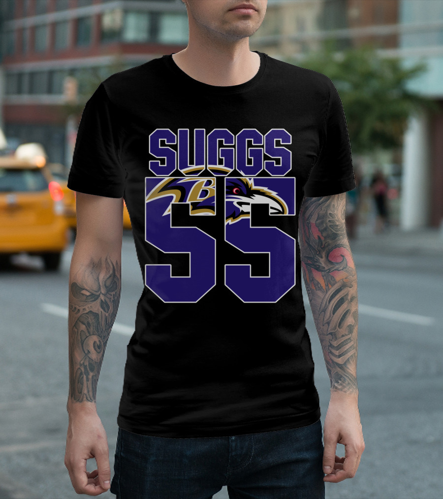 Baltimore Ravens Suggs 55 Jersey T-Shirt