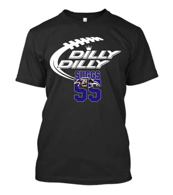 Baltimore Ravens Suggs Dilly Dilly 55 Game Jersey T-Shirt