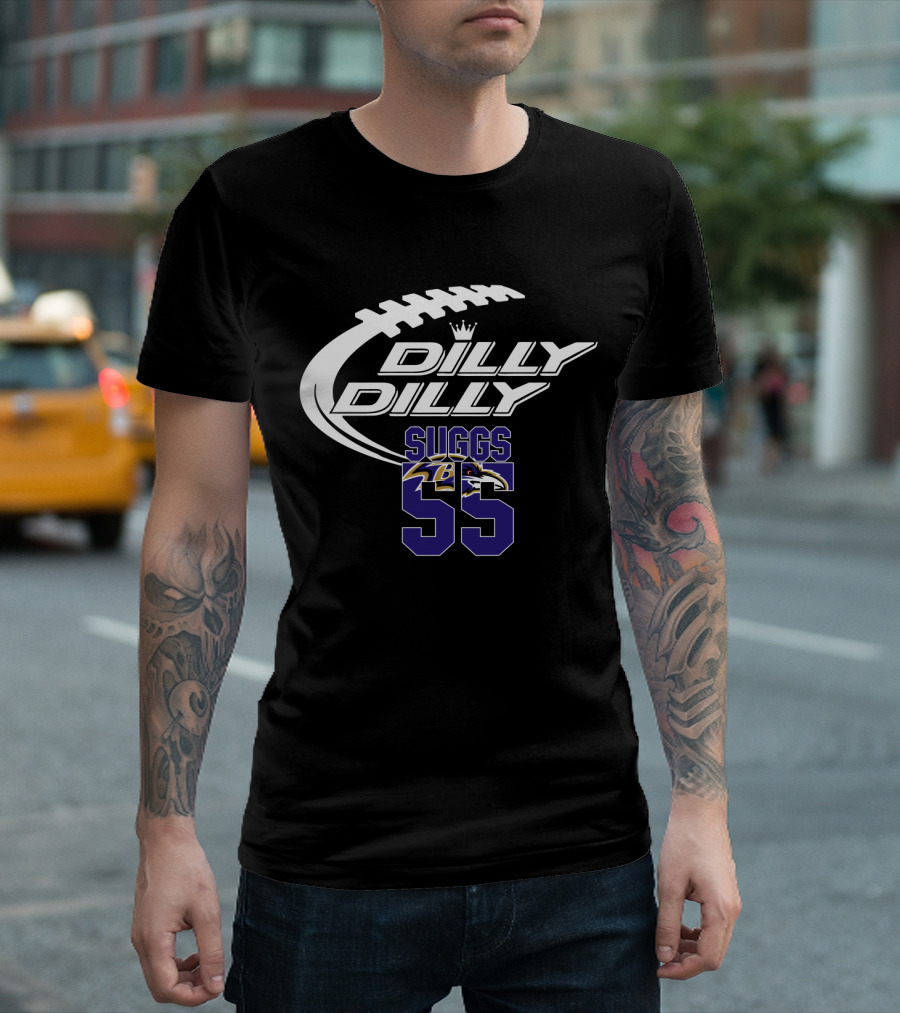 Baltimore Ravens Suggs Dilly Dilly 55 Game Jersey T-Shirt