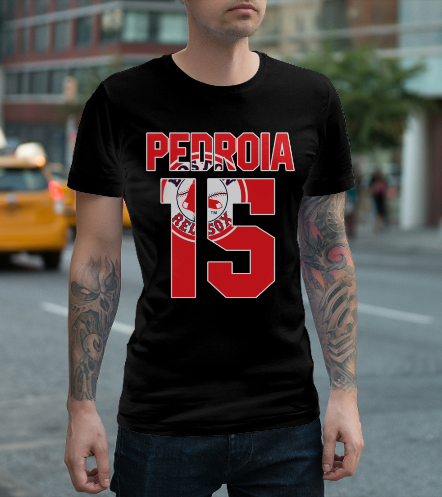 Boston Red Sox Dustin Pedroia 15 Majestic T-Shirt
