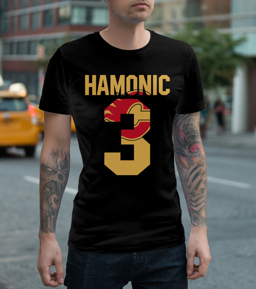 Calgary Flames Hamonic Number 3 NHL Fans Hockey T-Shirt