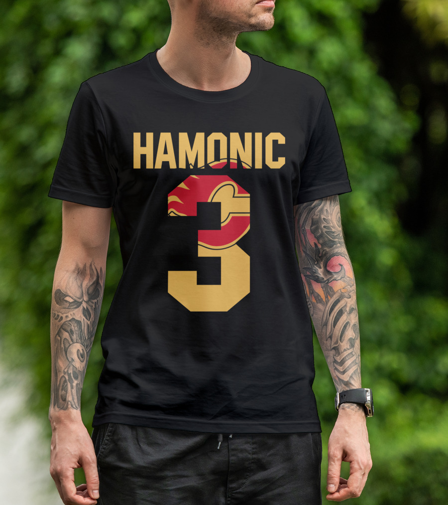 Calgary Flames Hamonic Number 3 NHL Fans Hockey T-Shirt