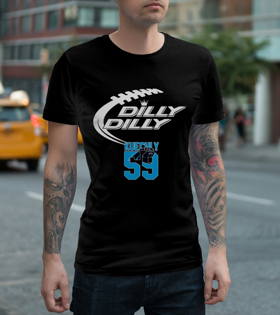 Carolina Panthers Luke Kuechly 59 Dilly Dilly Football T-Shirt