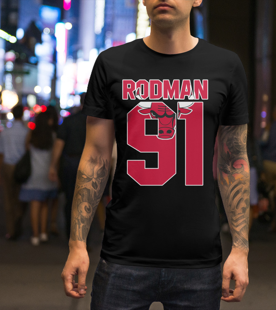 Rodman 91 Chicago Bulls T-Shirt
