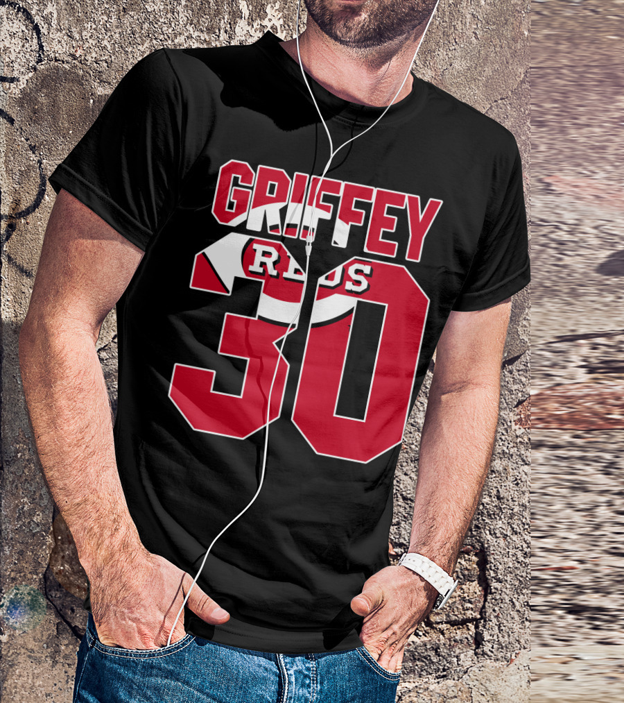 Ken Griffey 30 Cincinnati Reds Iconic Reds T-Shirt