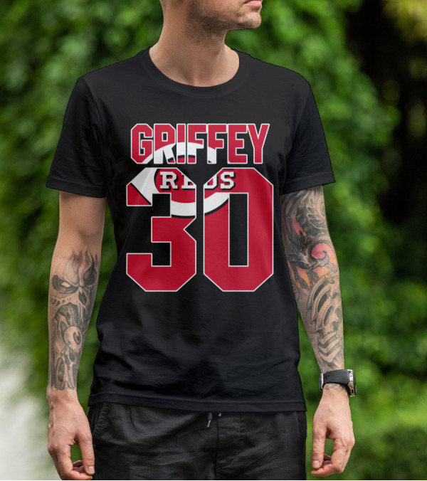 Ken Griffey 30 Cincinnati Reds Iconic Reds T-Shirt
