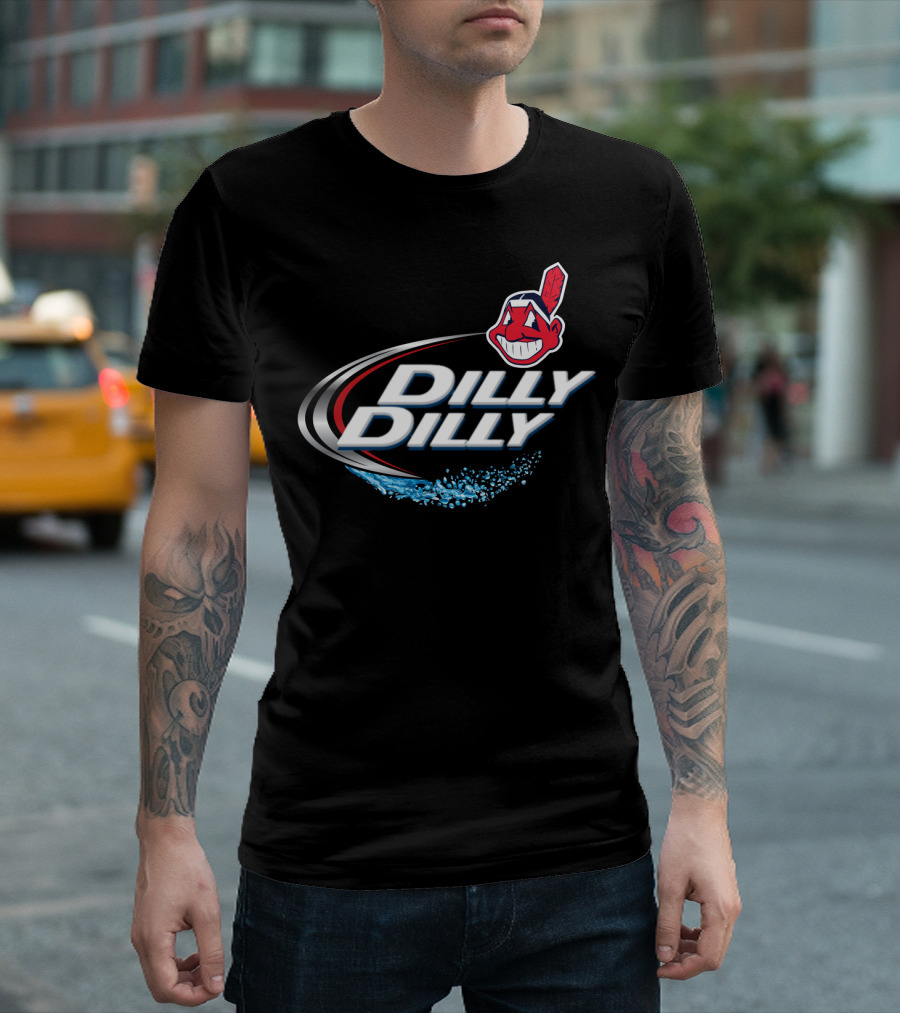 Cleveland Indians Dilly Dilly Chief Wahoo Splash T-Shirt