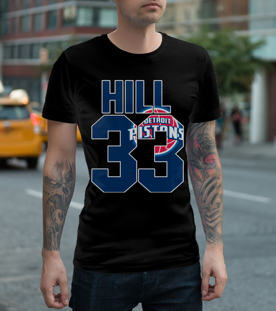 Detroit Pistons Grant Hill 33 Basketball T-Shirt