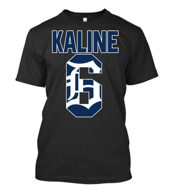 Kaline 6 Detroit Tigers Iconic Jersey Number T-Shirt
