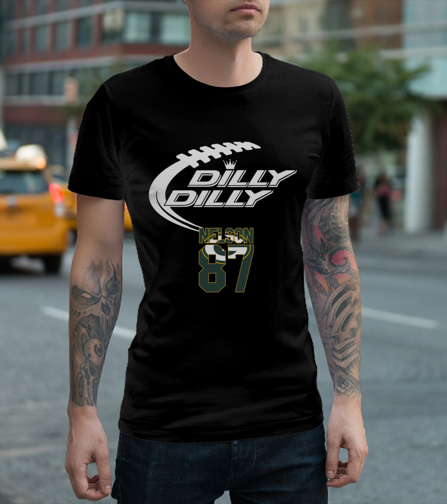 Green Bay Packers Jordy Nelson 87 Football Dilly Dilly T-Shirt