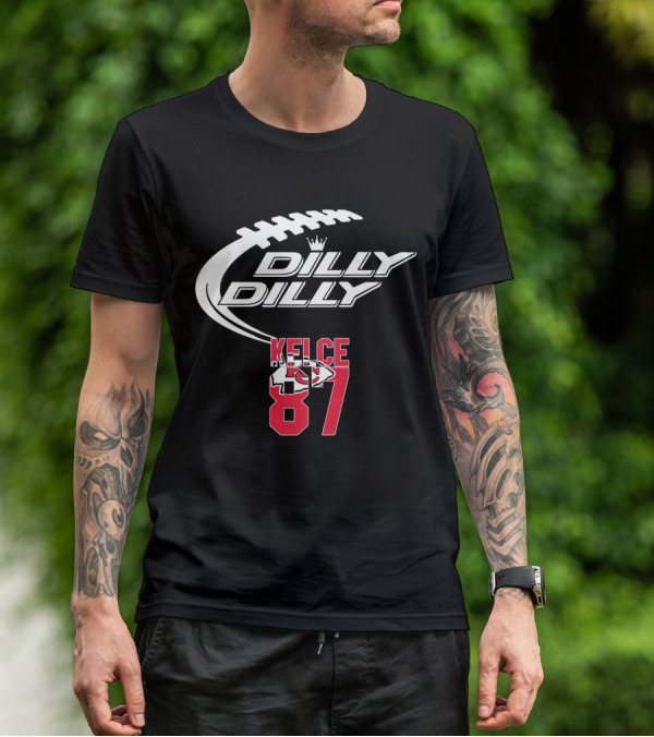 Kansas City Chiefs Kelce 87 Dilly Dilly Football T-Shirt