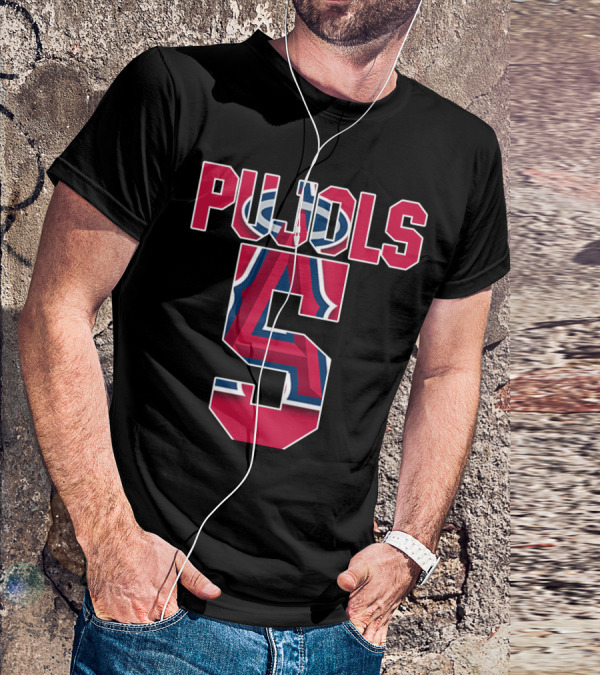Pujols 5 Los Angeles Angels Baseball Icon Albert Pujols T-Shirt