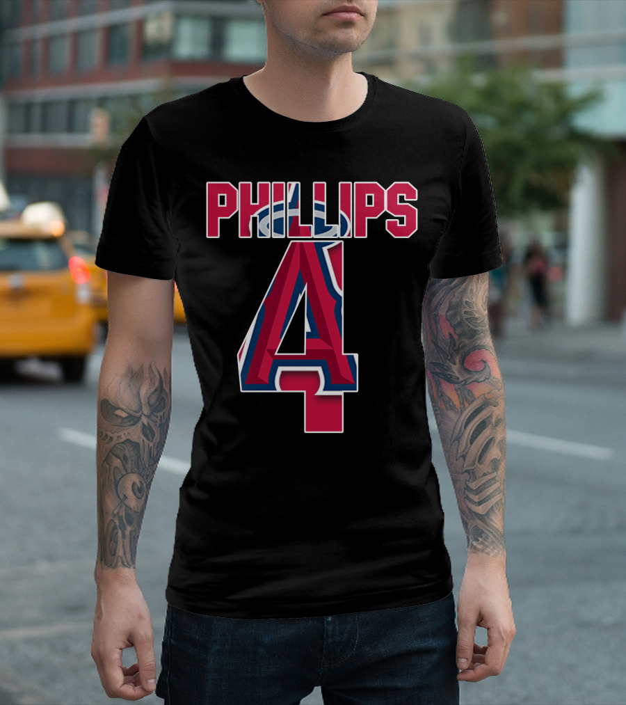 Phillips 4 Los Angeles Angels Baseball Team T-Shirt