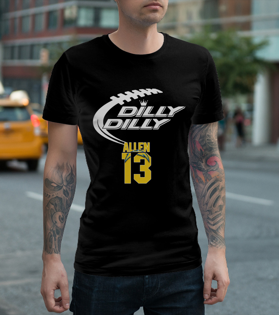 Los Angeles Chargers Allen 13 Dilly Dilly Football T-Shirt